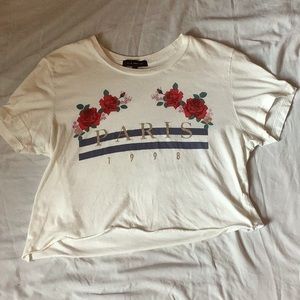 L.A Hearts white Paris crop top